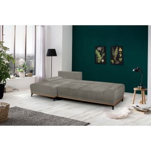 NATURA ΚΑΝΑΠΕΣ ΚΡΕΒΑΤΙ ΓΩΝΙΑ ΑΡΙΣΤΕΡΗ TAUPE 283x164x90