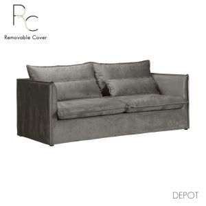 ONE ONLY ΚΑΝΑΠΕΣ 3ΘΕΣΙΟΣ ΜΕ ΑΠΟΣΥΡΟΜΕΝΟ ΓΚΡΙ 209x90x87