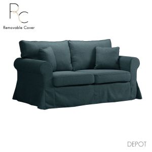 ASHLEY ΚΑΝΑΠΕΣ 2ΘΕΣΙΟΣ ΜΕ ΑΠΟΣΥΡΟΜΕΝΟ ΜΠΛΕ 173x85x95