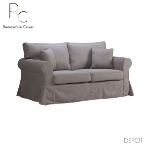 ASHLEY ΚΑΝΑΠΕΣ 2ΘΕΣΙΟΣ ΜΕ ΑΠΟΣΥΡΟΜΕΝΟ ΓΚΡΙ 173x85x95