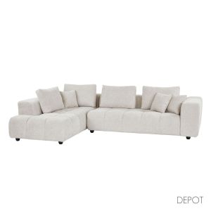 TOMOS ΚΑΝΑΠΕΣ ΓΩΝΙΑ ΑΡΙΣΤΕΡΗ BEIGE LEGASY 15 298x200x85cm