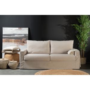ITHAKI ΚΑΝΑΠΕΣ ΚΡΕΒΑΤΙ 3ΘΕΣΙΟΣ BEIGE 190x94x90