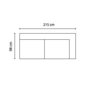 ATERMON CAT A ΚΑΝΑΠΕΣ ΔΕΞΙ ΜΠΡΑΤΣΟ 215x98xH75cm