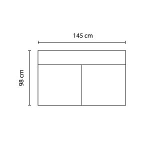 ATERMON CAT A ΚΑΝΑΠΕΣ 2ΘΕΣΙΟΣ ΧΩΡΙΣ ΜΠΡΑΤΣΑ 145x98xH75cm