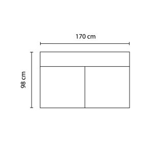 ATERMON CAT A ΚΑΝΑΠΕΣ 2ΘΕΣΙΟΣ ΧΩΡΙΣ ΜΠΡΑΤΣΑ 170x98xH75cm