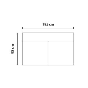 ATERMON CAT A ΚΑΝΑΠΕΣ 2ΘΕΣΙΟΣ ΧΩΡΙΣ ΜΠΡΑΤΣΑ 195x98xH75cm