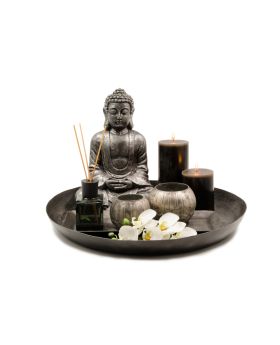 FADE ΔΙΣΚΟΣ ΔΙΑΚΟΣΜΗΣΗΣ 53x53x6cm ΑΛΟΥΜΙΝΙΟ ΜΑΥΡΟ