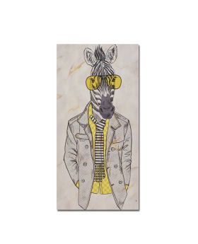 MR.ZEBRA ΠΙΝΑΚΑΣ ΔΙΑΚΟΣΜΗΣΗΣ 30x60x2cm ΚΑΜΒΑΣ ΠΟΛΥΧΡΩΜΟ ΞΥΛΟ