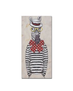 MR.ZEBRA ΠΙΝΑΚΑΣ ΔΙΑΚΟΣΜΗΣΗΣ 30x60x2cm ΚΑΜΒΑΣ ΠΟΛΥΧΡΩΜΟ ΞΥΛΟ