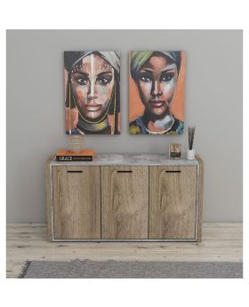 KENYA ΠΙΝΑΚΑΣ ΔΙΑΚΟΣΜΗΣΗΣ 60x90x3cm ΚΑΜΒΑΣ ΠΟΛΥΧΡΩΜΟ ΞΥΛΟ