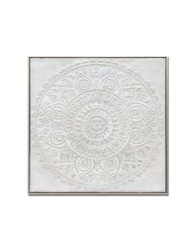 SAVOIR ΠΙΝΑΚΑΣ ΔΙΑΚΟΣΜΗΣΗΣ 62x62x5cm ΚΑΜΒΑΣ ΛΕΥΚΟ ΧΡΥΣΟ ΞΥΛΟ