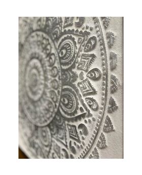 SAVOIR ΠΙΝΑΚΑΣ ΔΙΑΚΟΣΜΗΣΗΣ 62x62x5cm ΚΑΜΒΑΣ ΛΕΥΚΟ ΧΡΥΣΟ ΞΥΛΟ